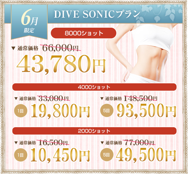 DIVE SONICプラン ¥43,780